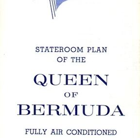NAUTIQUES sHiPs WORLDWIDE Excellent 1964 QUEEN OF BERMUDA Deck Plan 