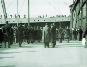 Olympic arriving in New York on April 10, 1912.